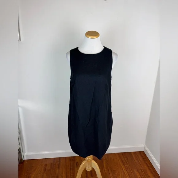 Abercrombie High-Neck Linen A-Line Shift Dress Size S Petite - Picture 3 of 7